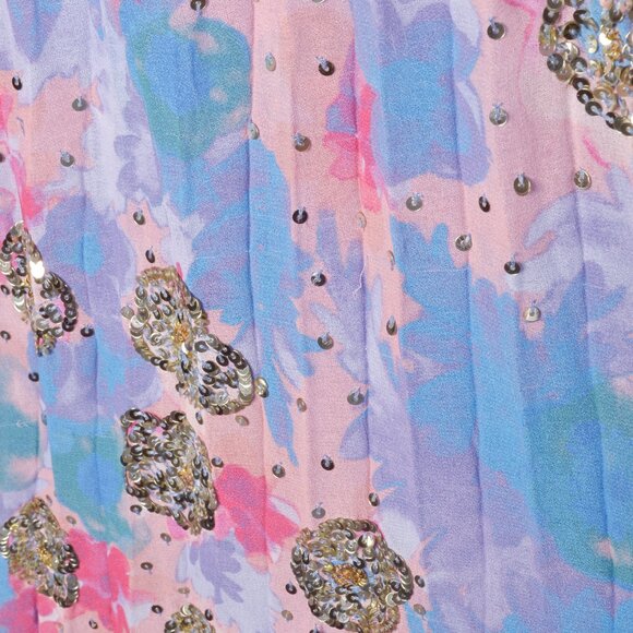 Frances Valentine Pleated Sequin-embellished Maxi Dress - Picture 4 of 5